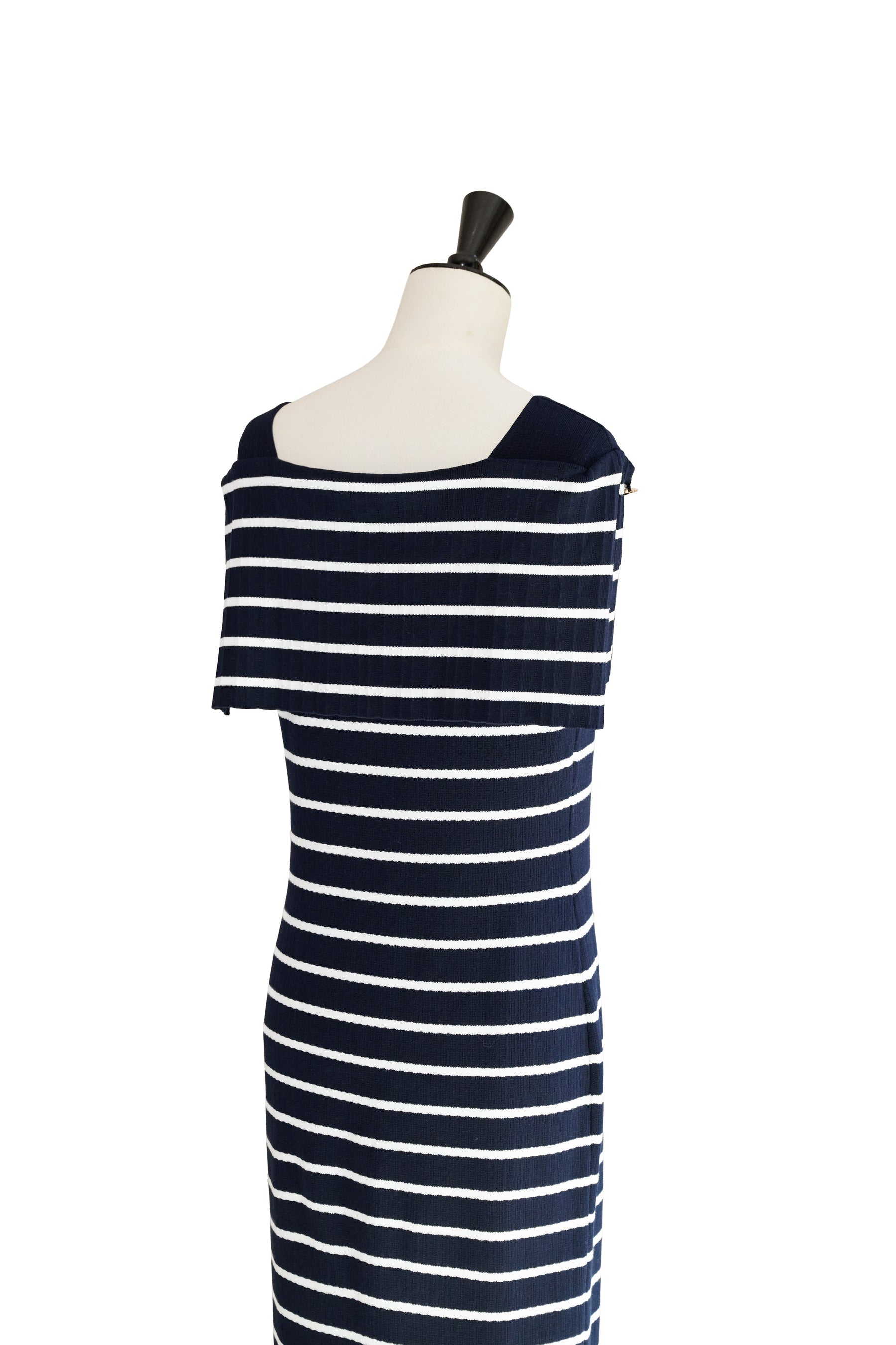 Square Collar Striped Dress