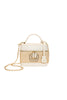 Raffia Effect Crystal Vanity Bag