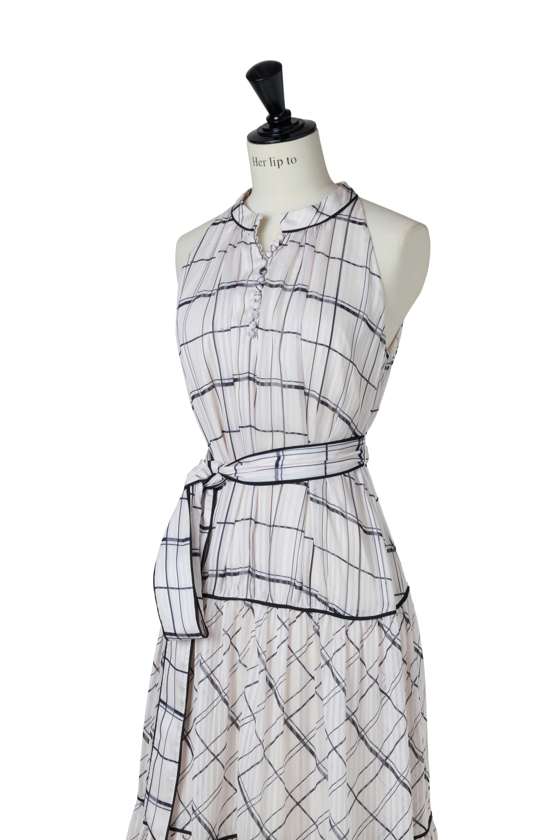 【9月中旬発送】Anduze Belted Check Dress