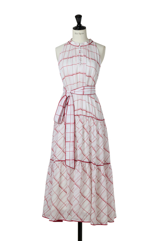 Anduze Belted Check Dress