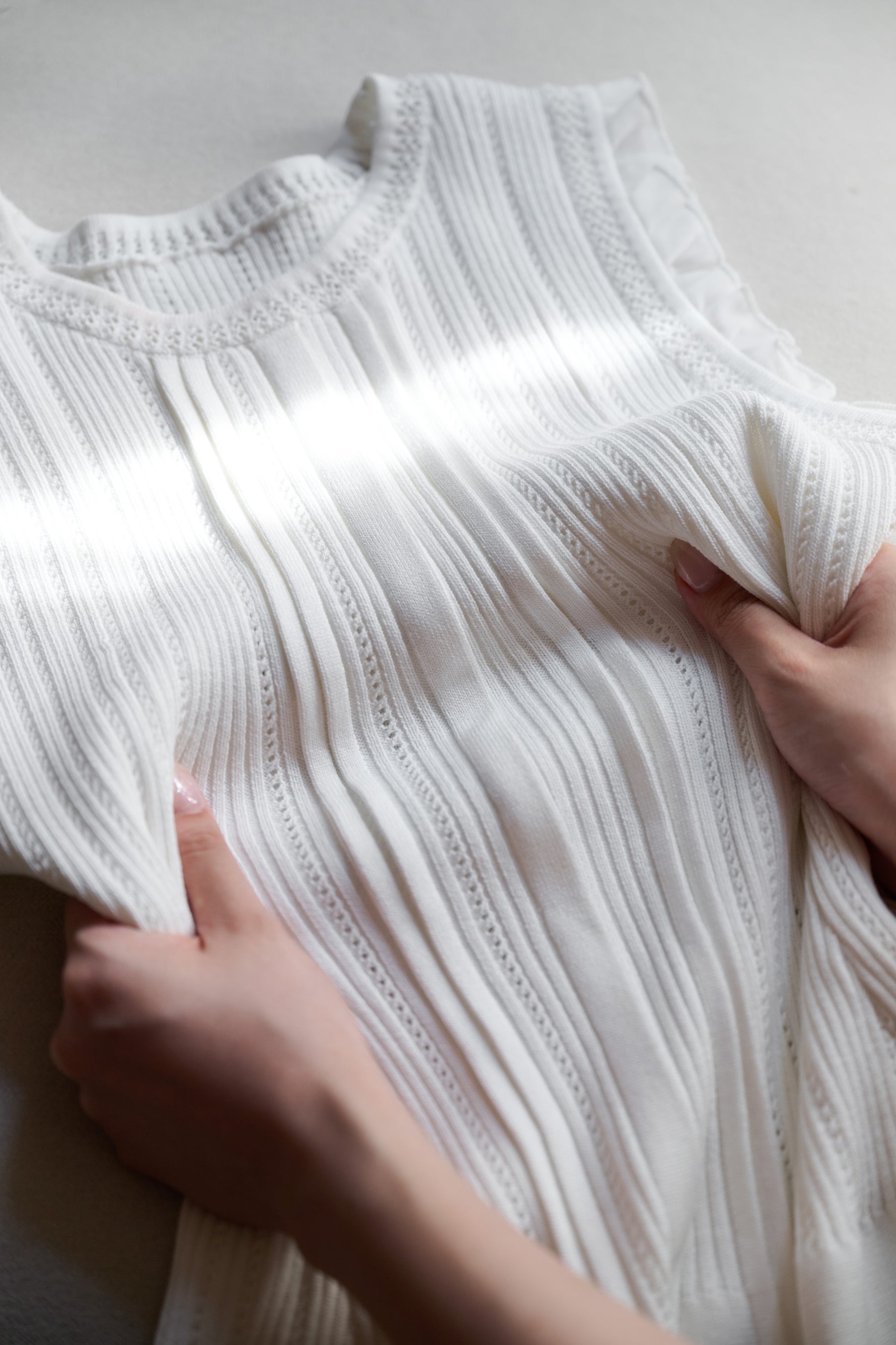 Peplum Ribbed Knit Top