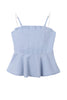 【7月下旬発送】Pearl-Strap Frill Top