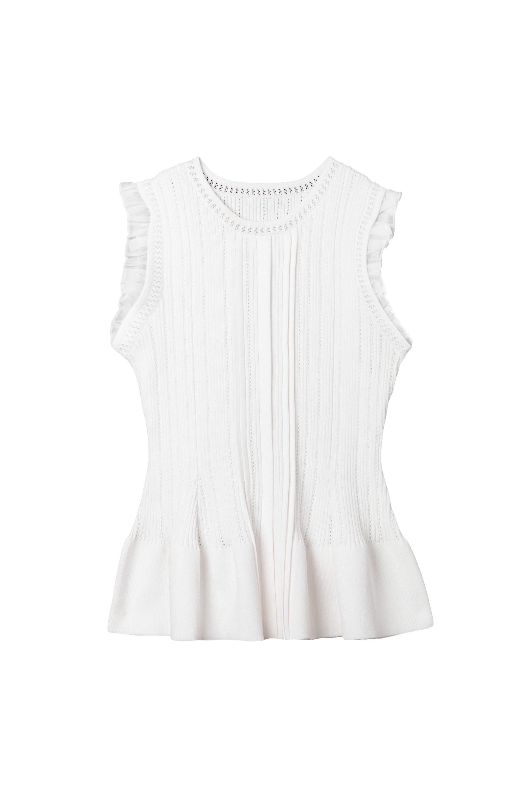 Peplum Ribbed Knit Top