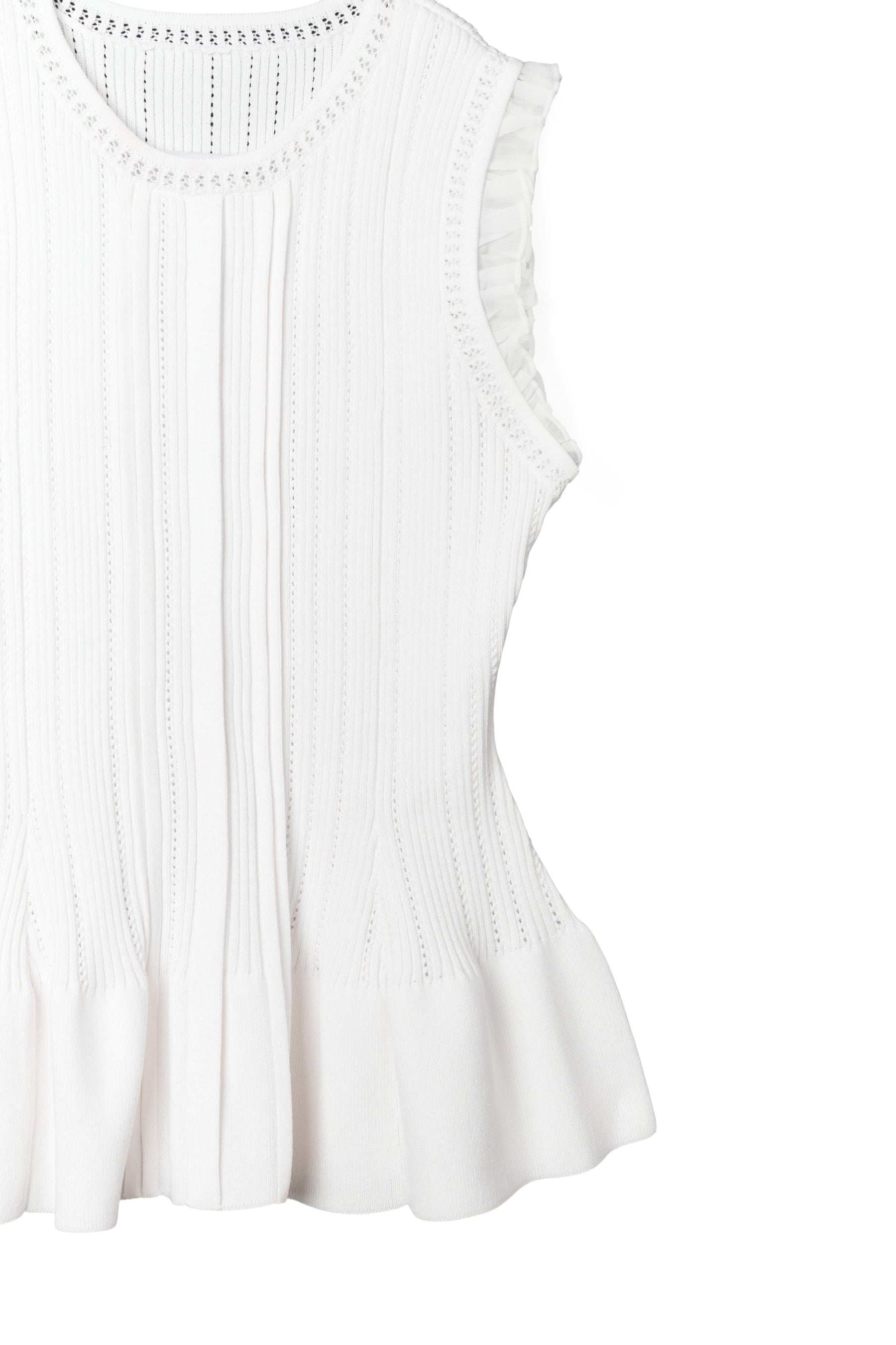 Peplum Ribbed Knit Top