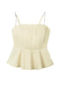 【7月下旬発送】Pearl-Strap Frill Top