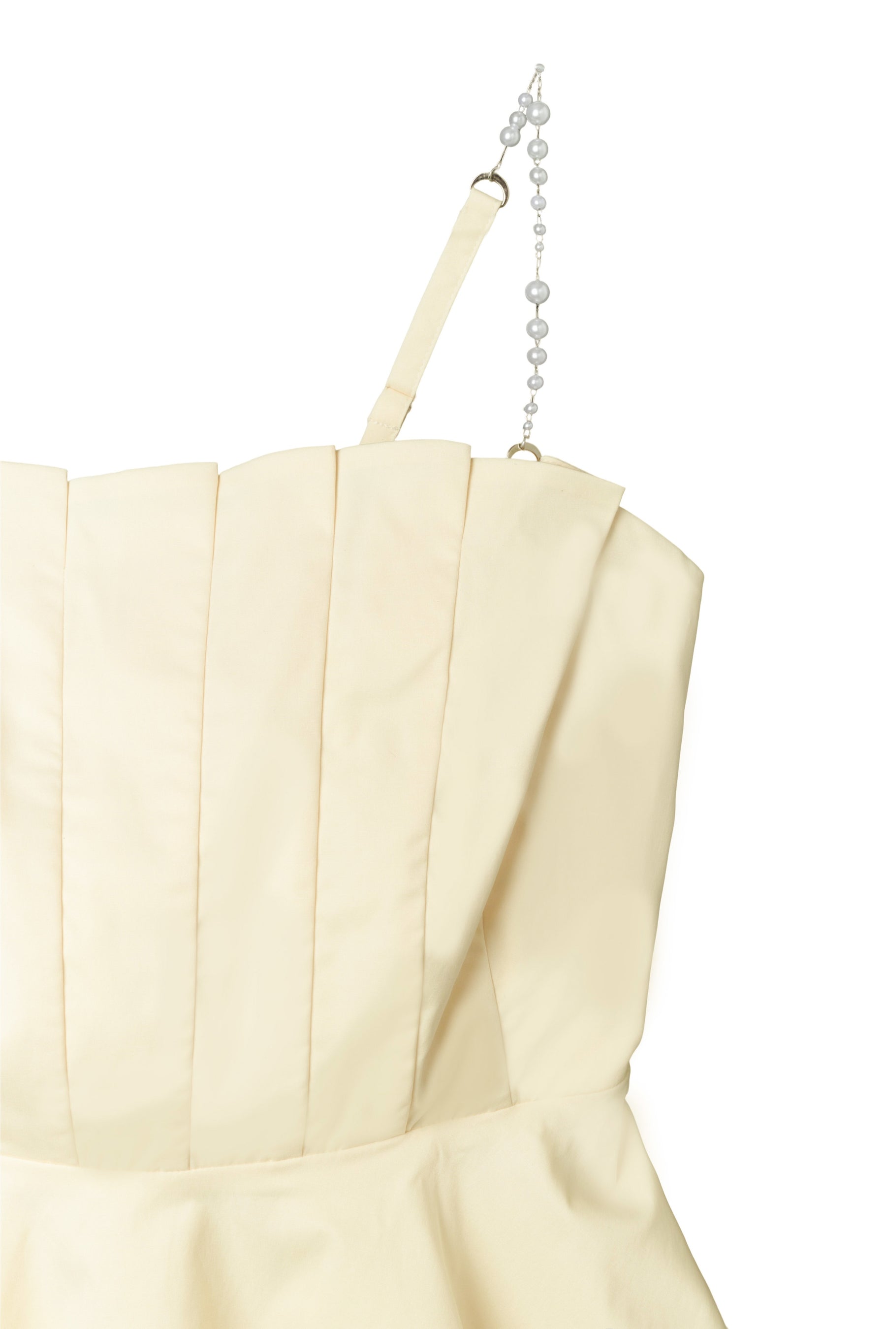 【7月下旬発送】Pearl-Strap Frill Top