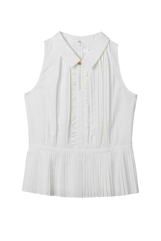 Manon Pleated Peplum Top