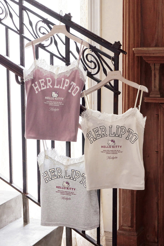 HLT x Hello Kitty Lace-Trim Camisole