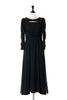 Jacquard Cut-Out Chiffon Dress