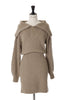Half Zip Knit Mini Dress