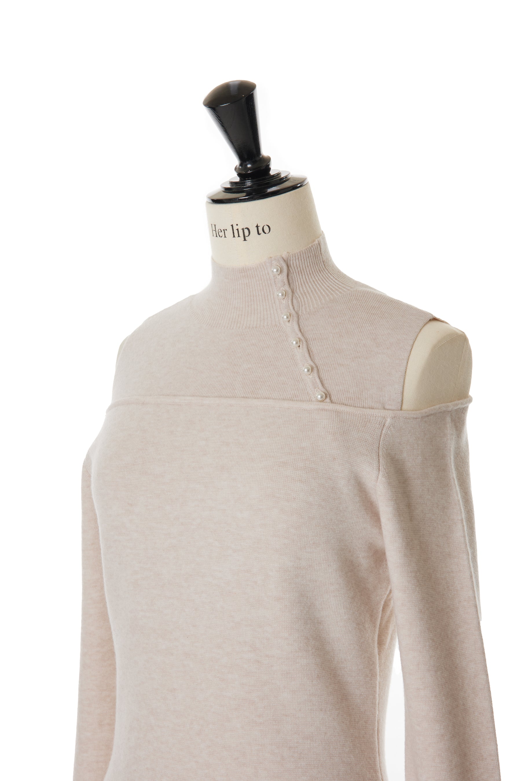Cut-Out Shoulder Knit Dress