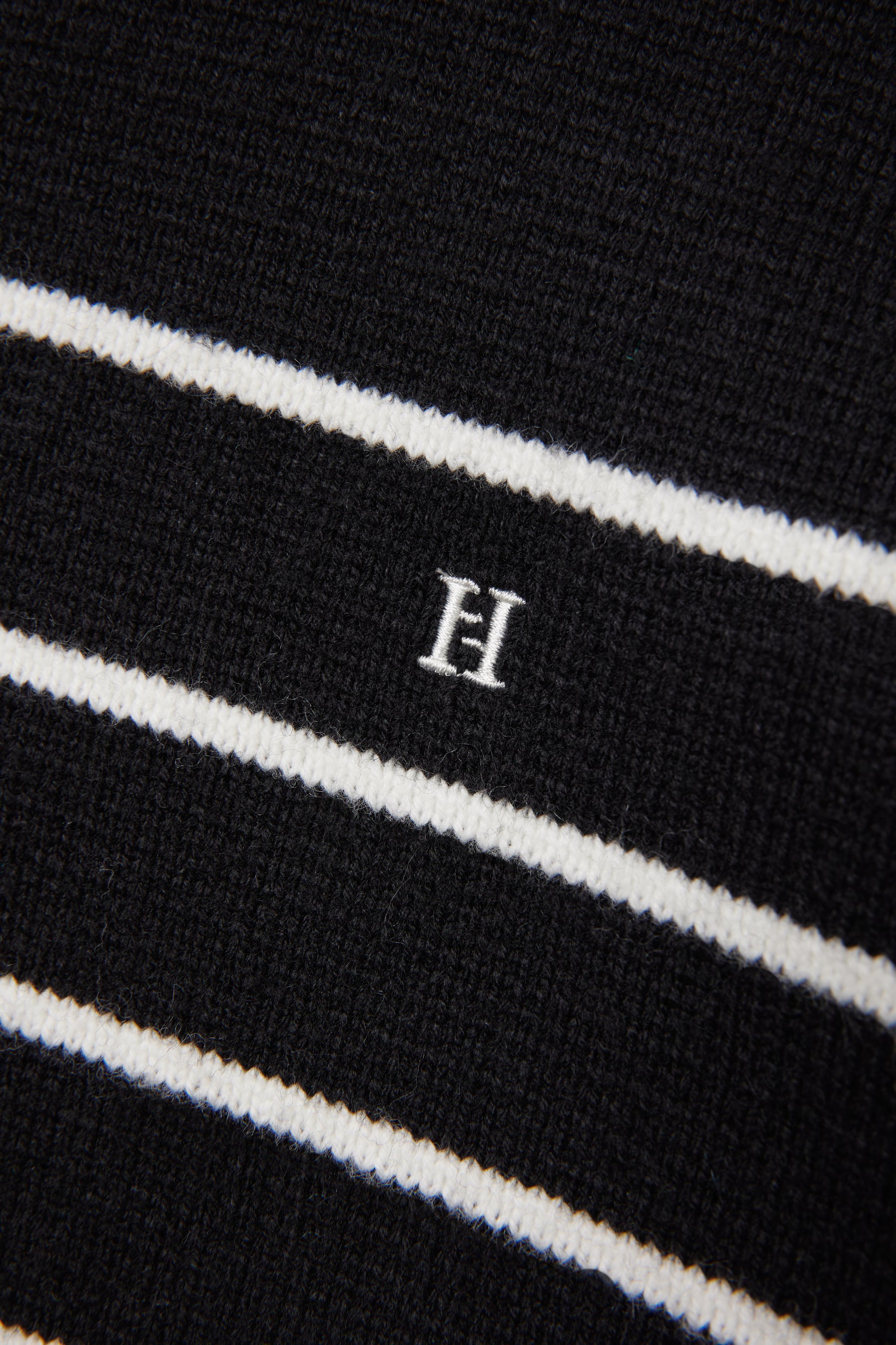 Striped Turtleneck Knit Pullover