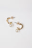 Gold Hoop Pearl Earrings