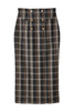 Over Check Long Skirt