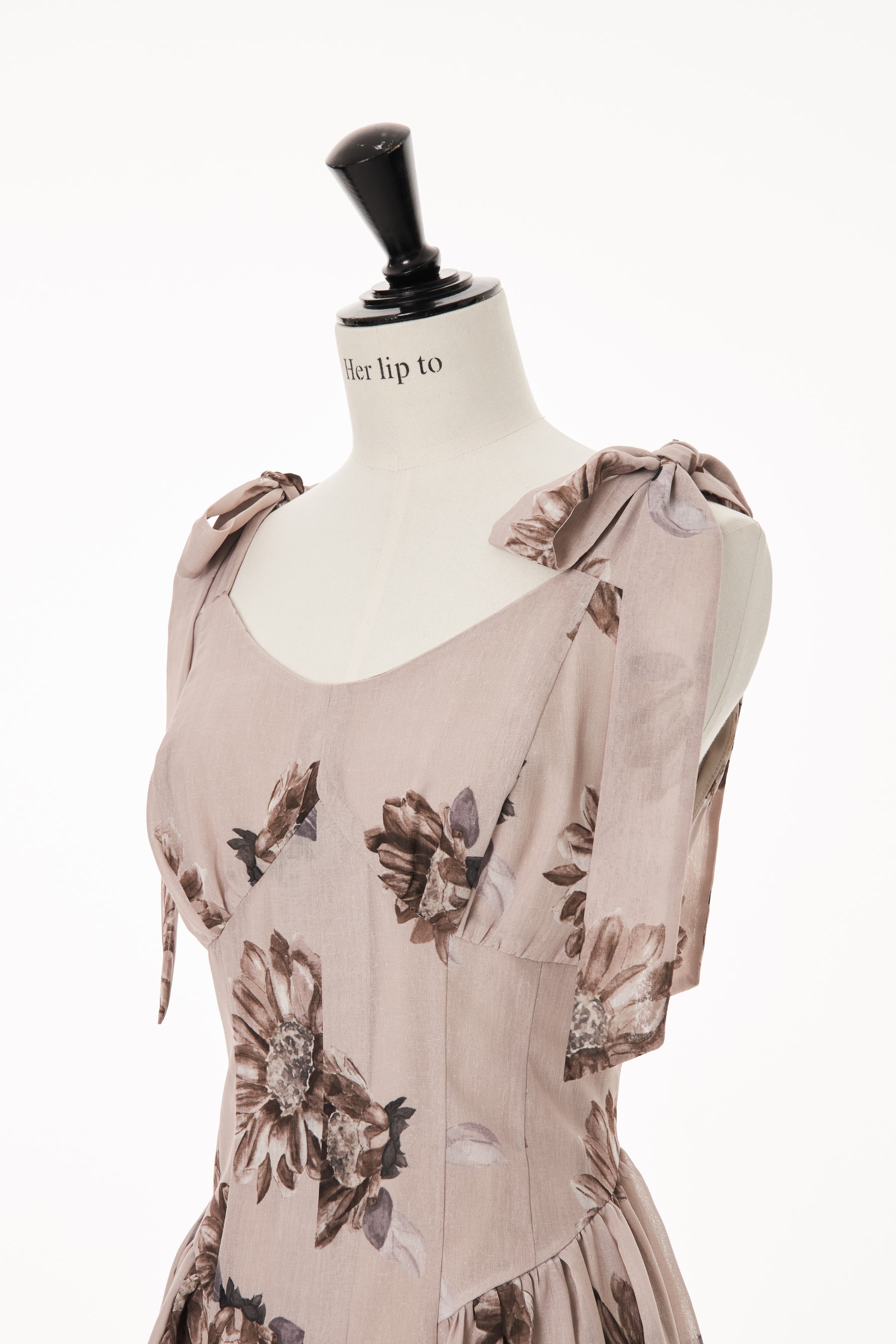 【新色】Sunflower-Printed Midi Dress