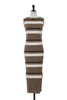 【新色】Cotton Striped Ribbed Knit Dress