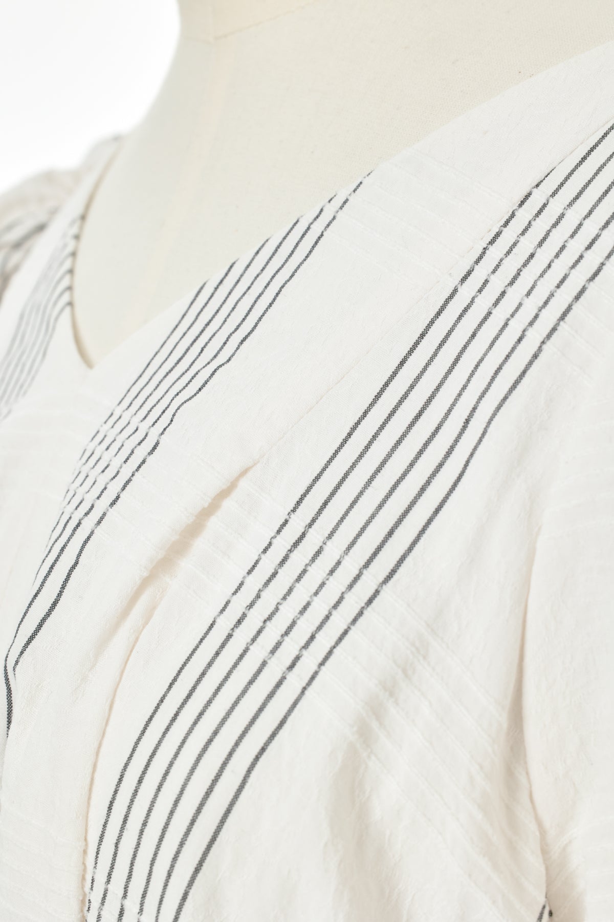 Checked Jacquard Volume Sleeve Dress