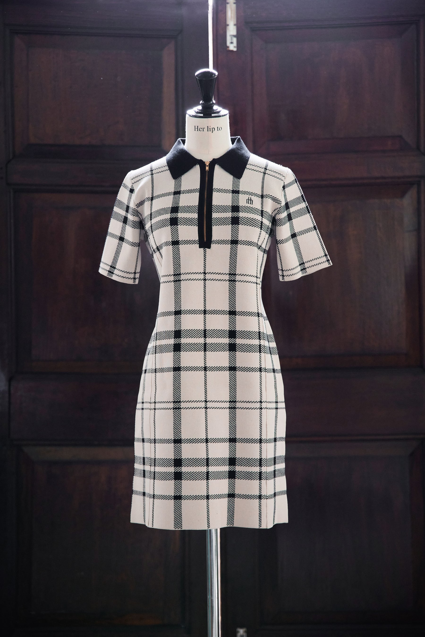 Trois Logo Knit Mini Dress