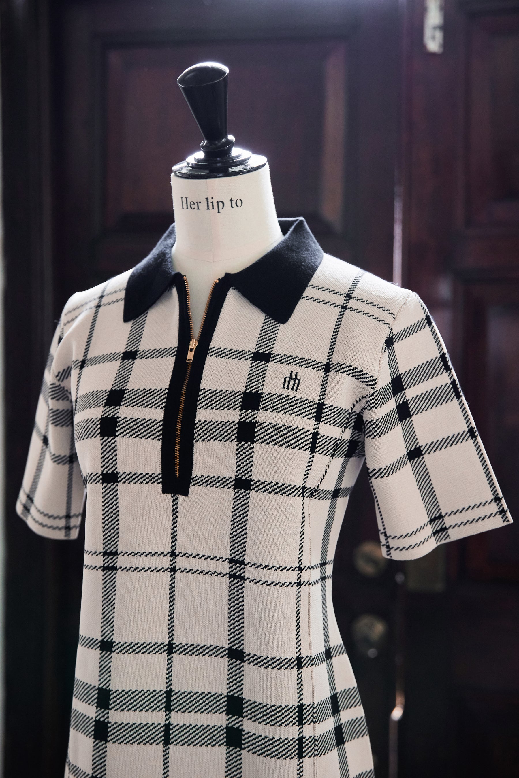 Trois Logo Knit Mini Dress