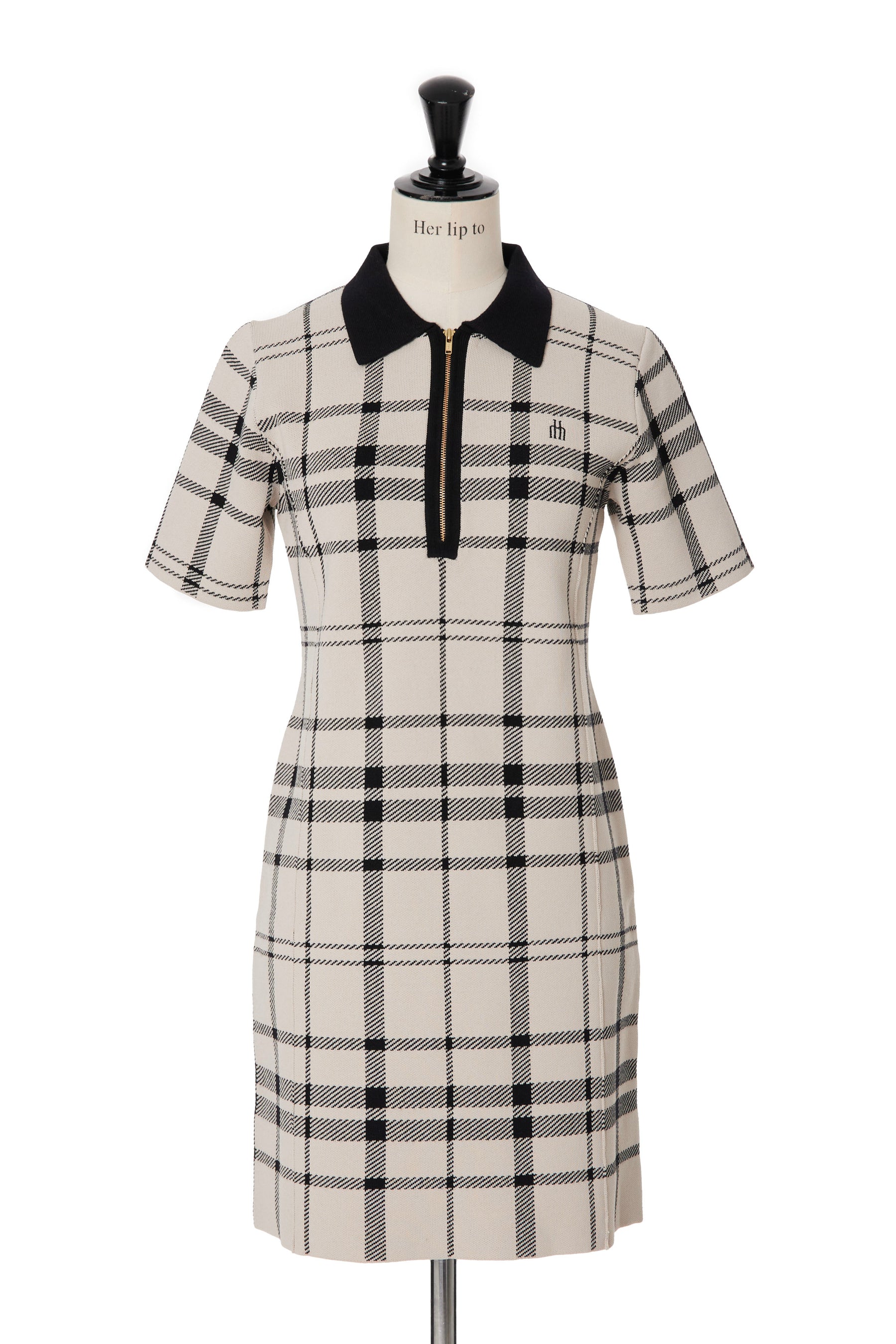 Trois Logo Knit Mini Dress