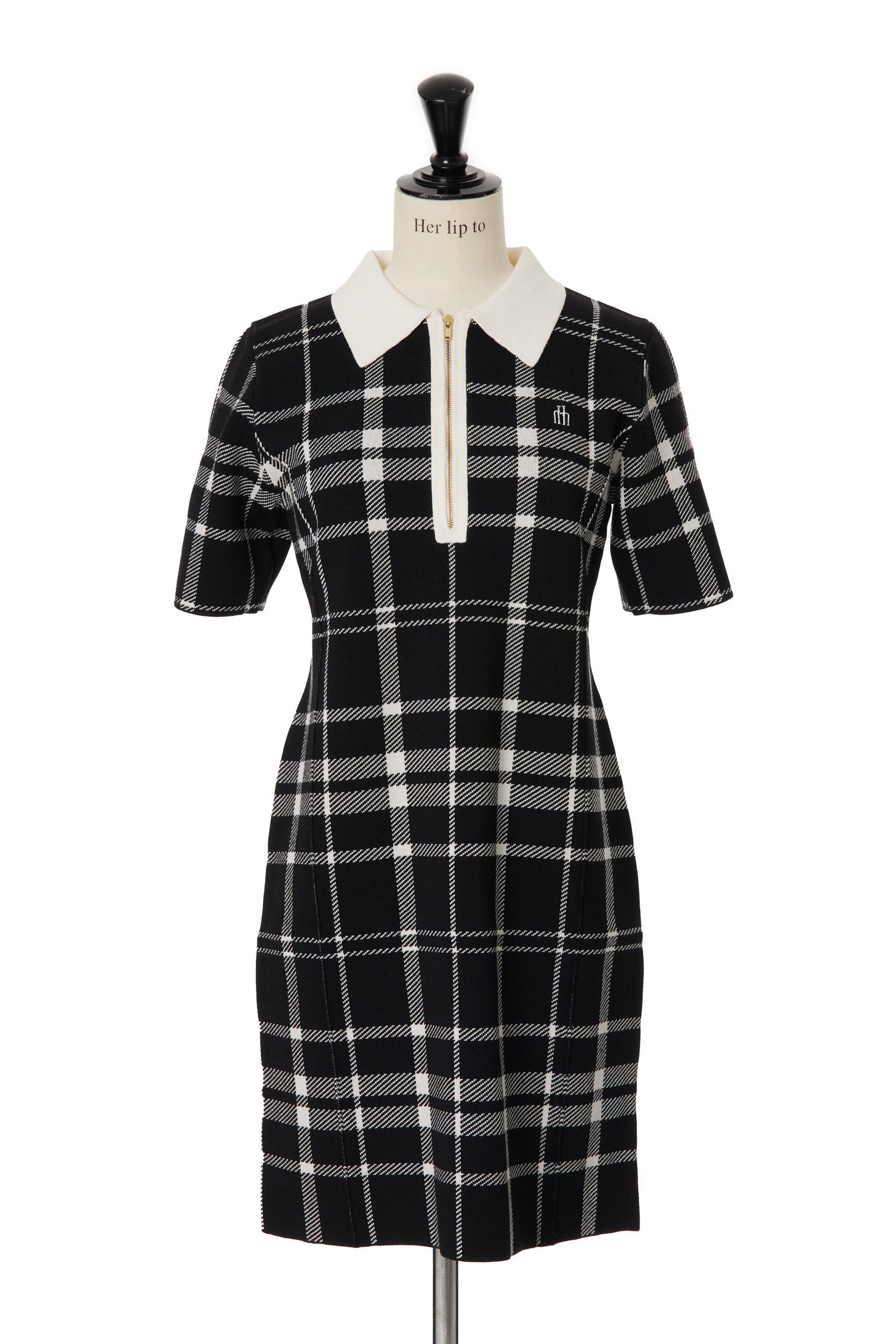 Trois Logo Knit Mini Dress