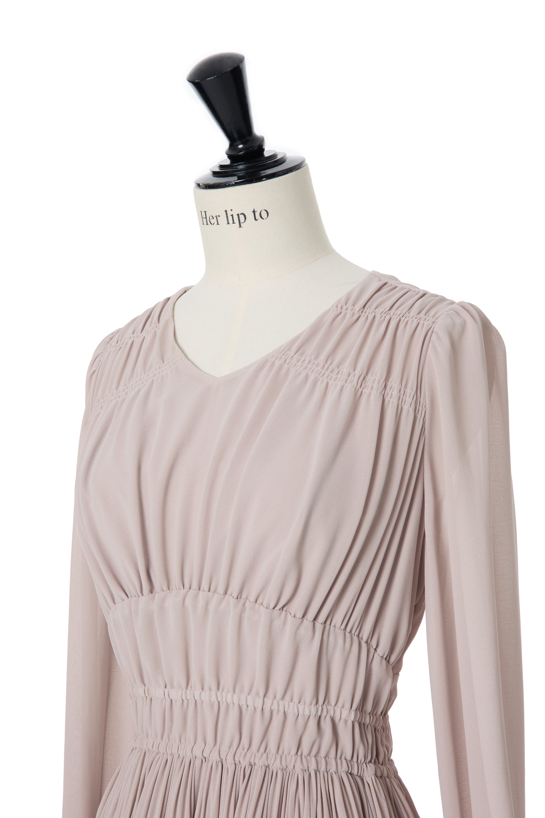 【新色】Majolica Pleated Chiffon Long Dress