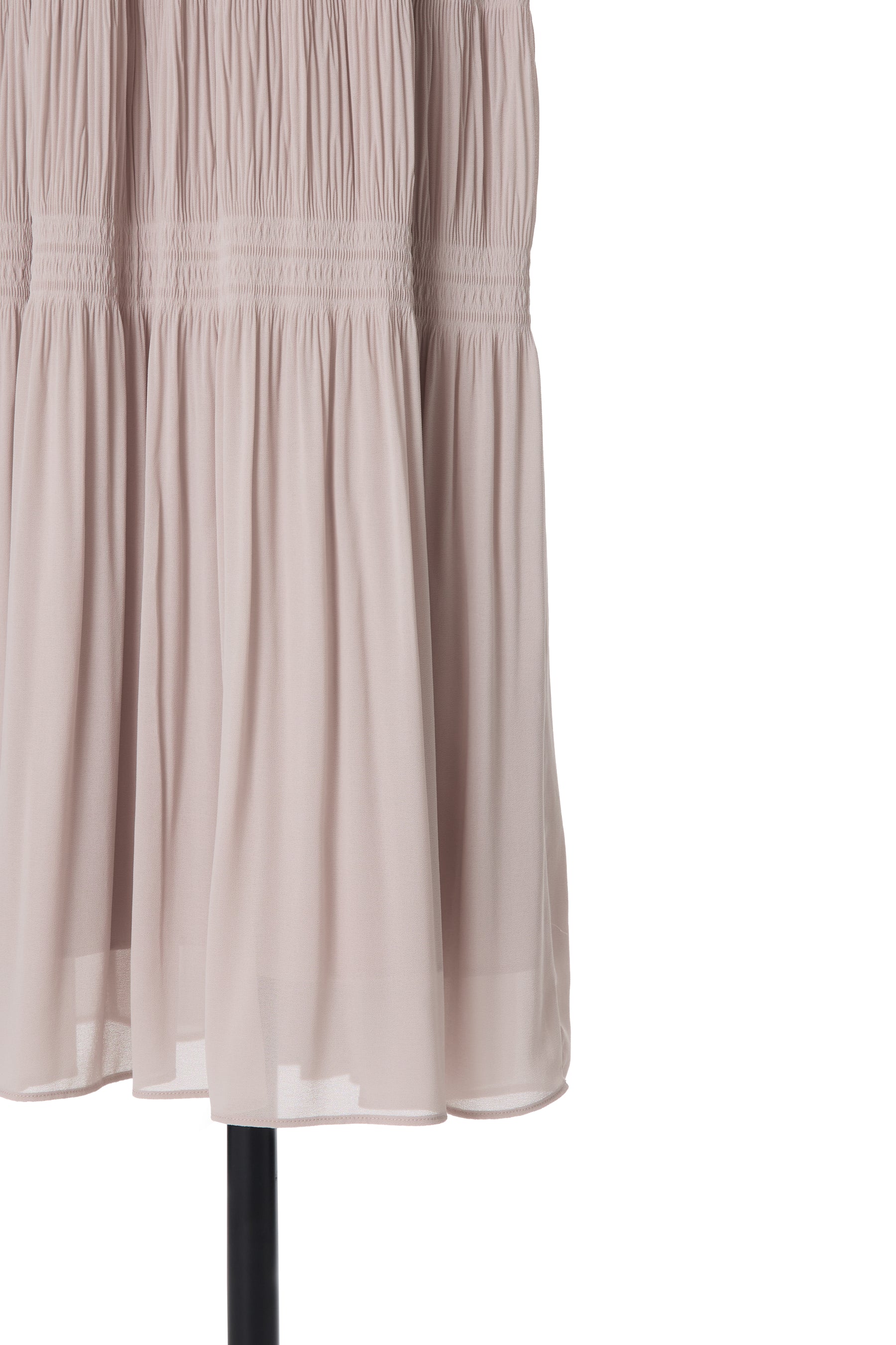 【新色】Majolica Pleated Chiffon Long Dress