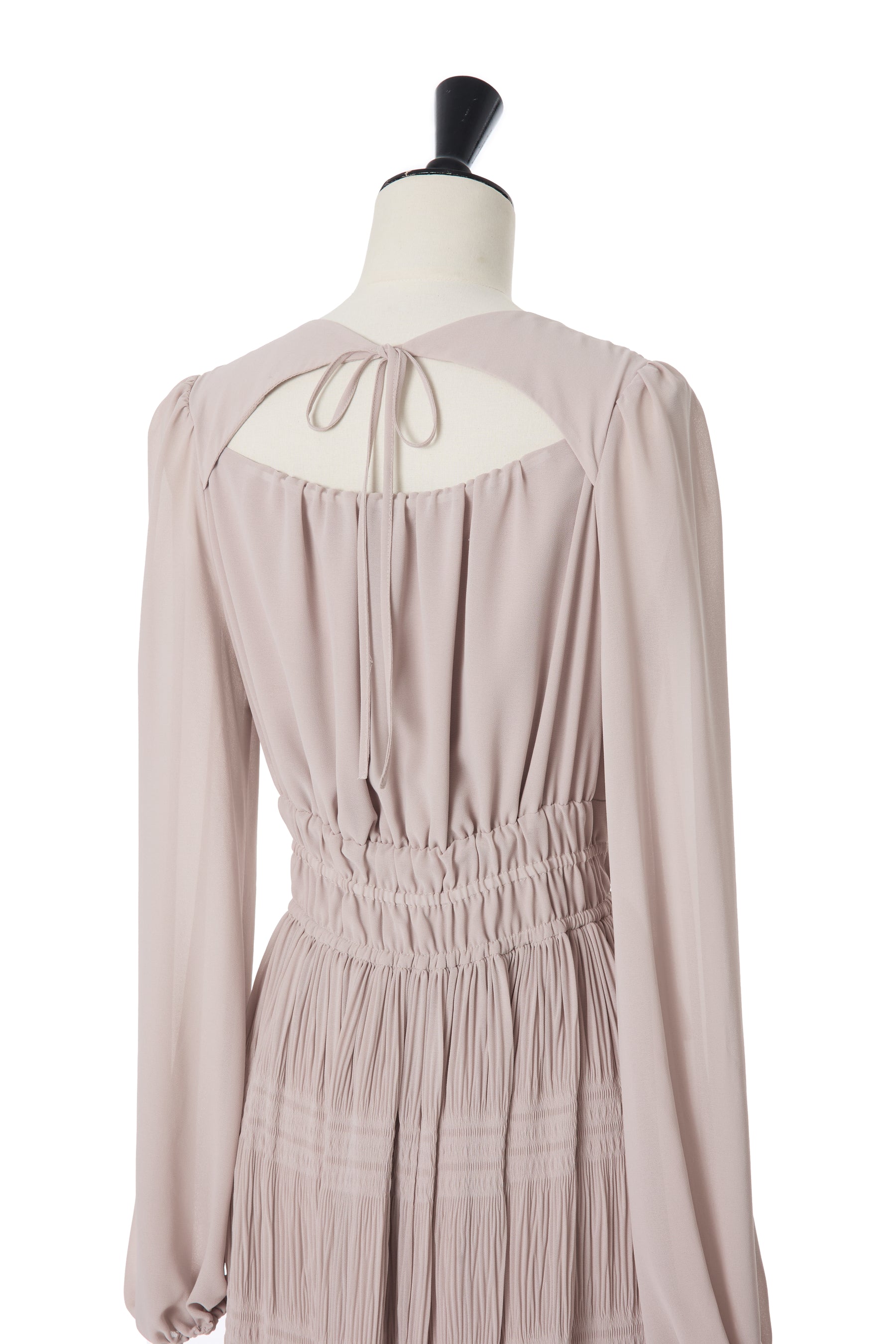 【新色】Majolica Pleated Chiffon Long Dress