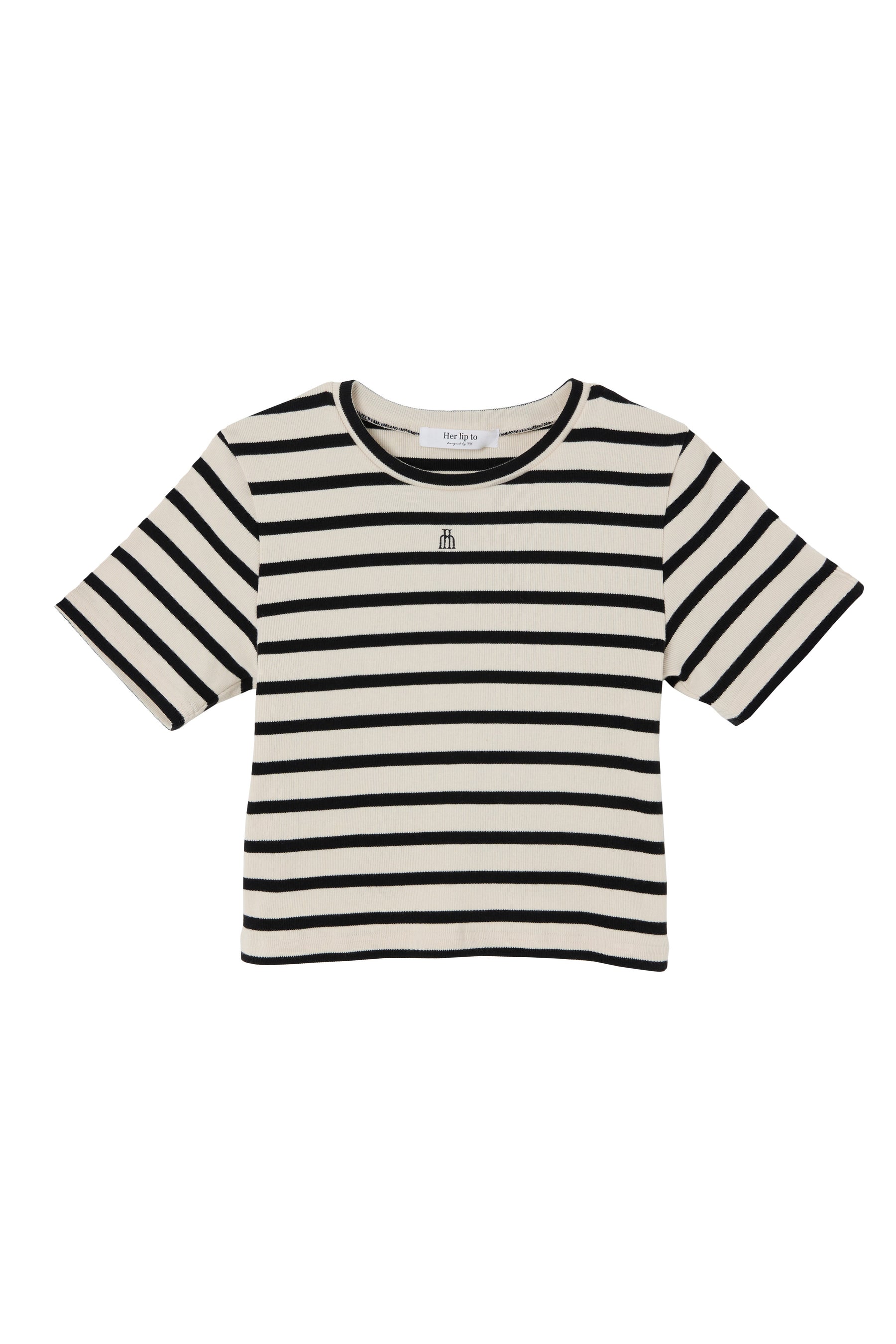 Trois Logo Ribbed Tee