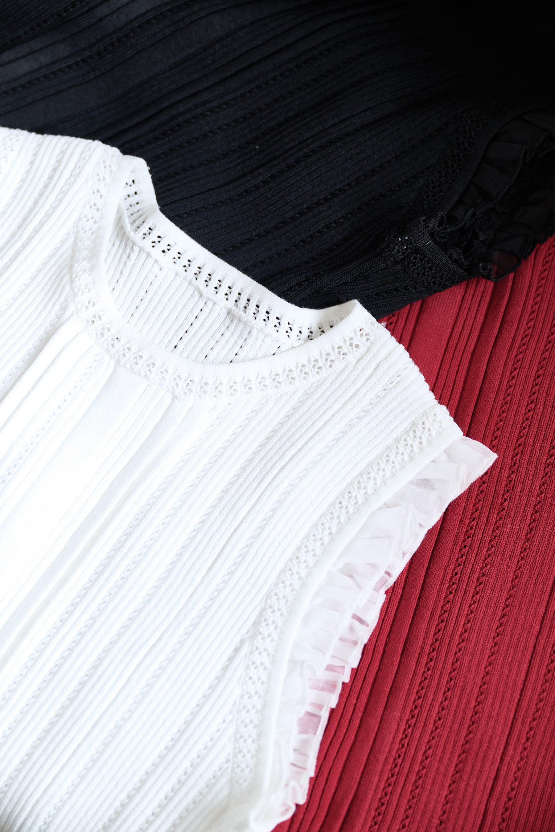 Peplum Ribbed Knit Top
