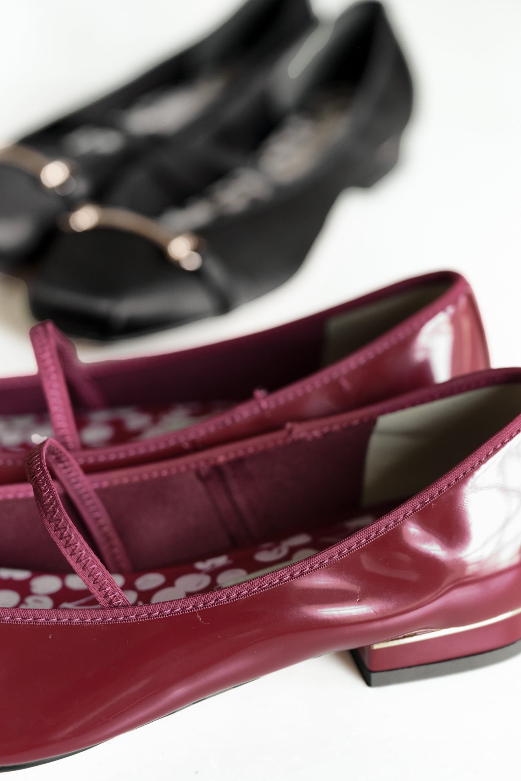 【6月中旬発送】Cherry-Patterned Mary Jane Flats