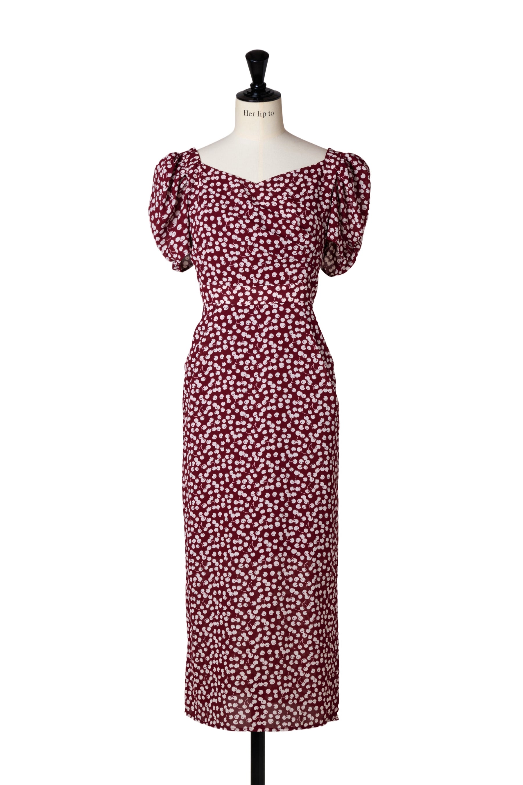 Cherry Pattern Cache-Coeur One-Piece