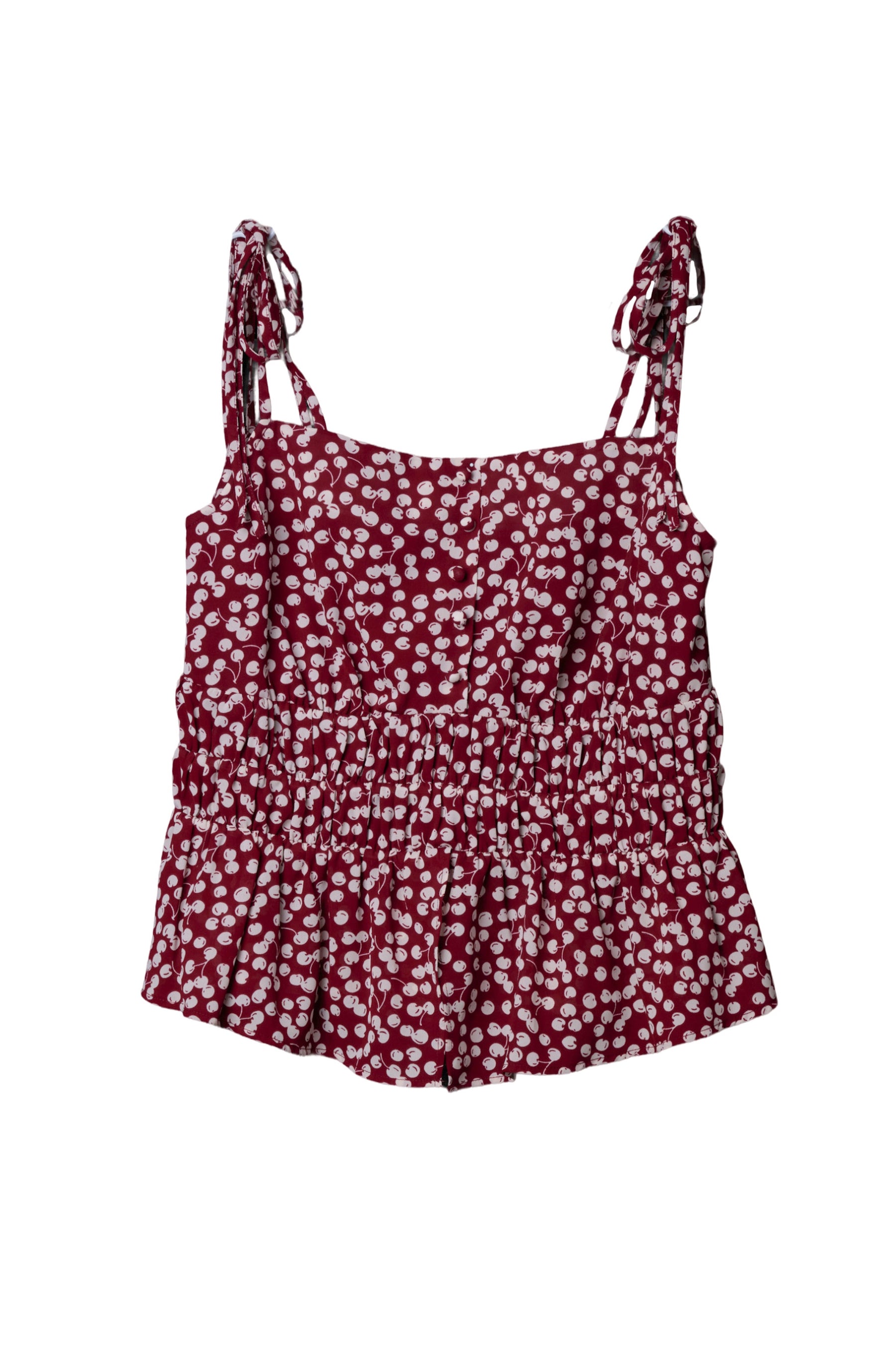 Cherry Pattern Strap Top