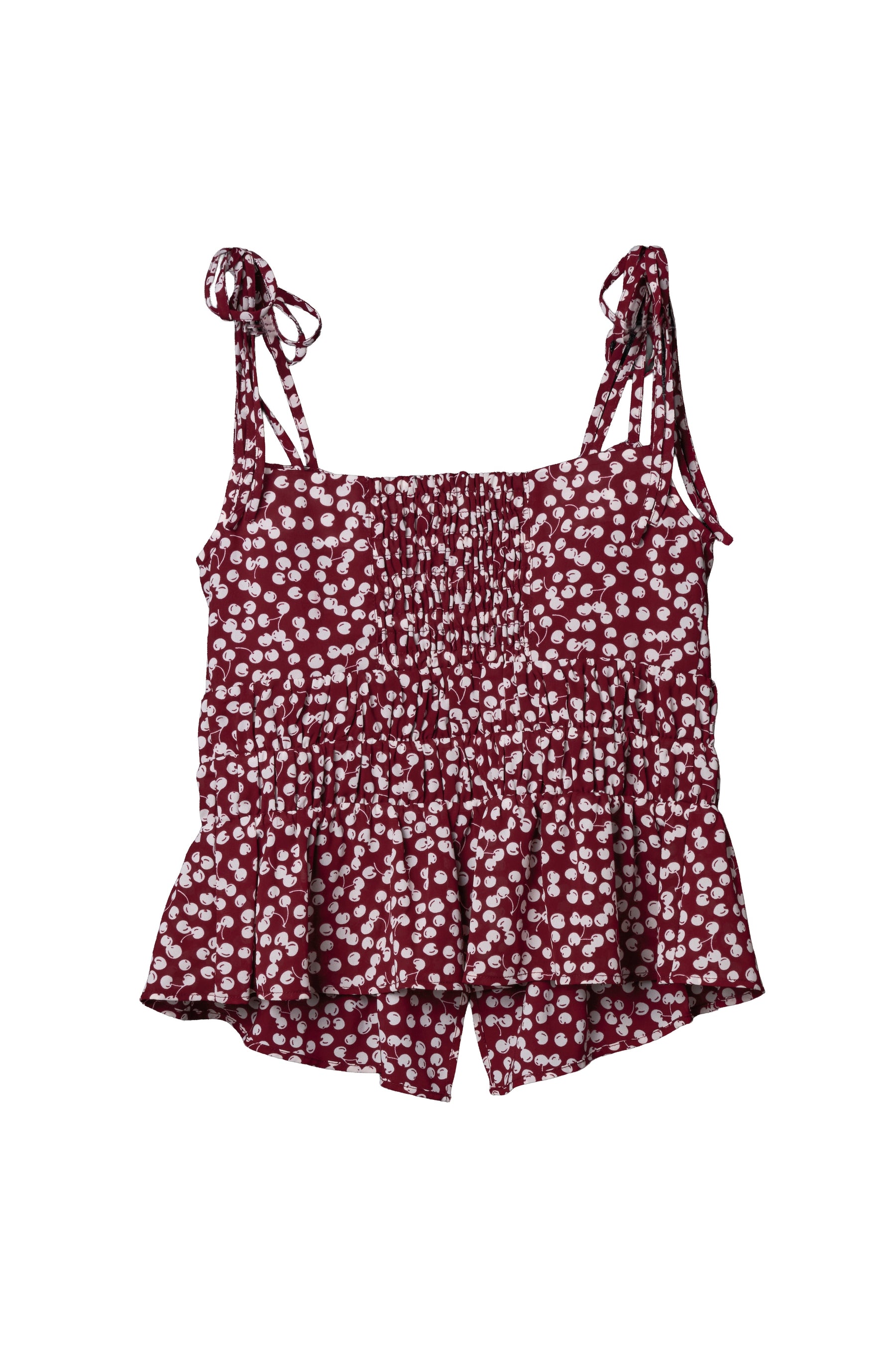Cherry Pattern Strap Top