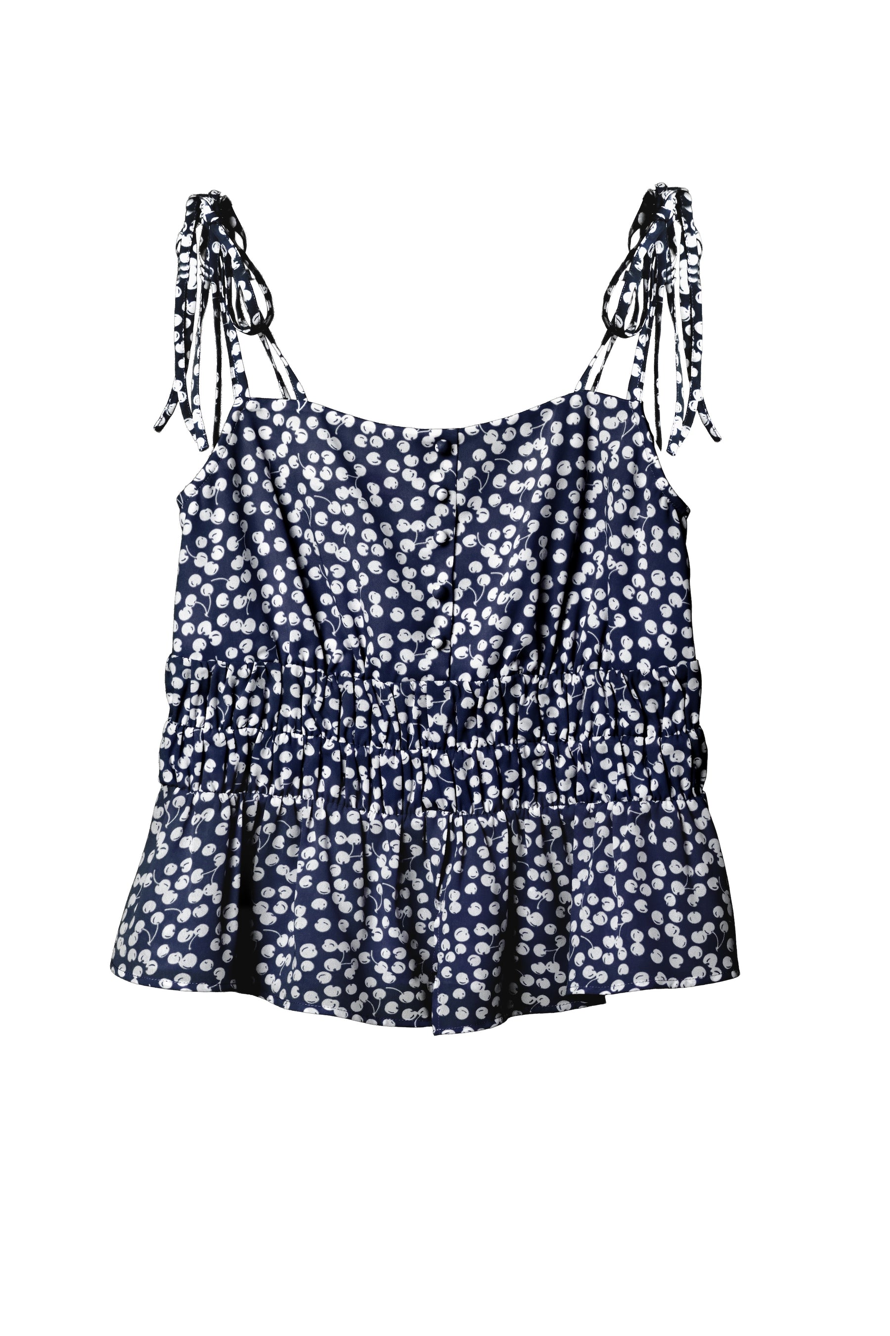Cherry Pattern Strap Top