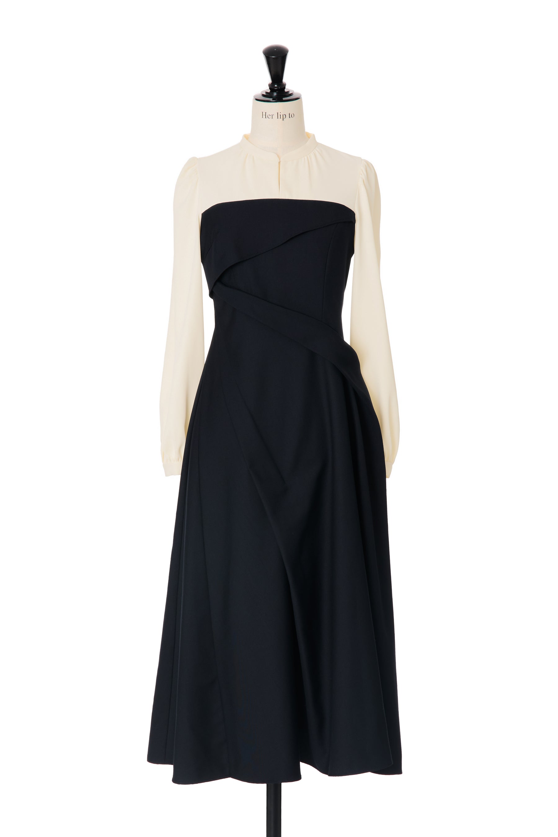 【新色】Bicolor Draped Dress