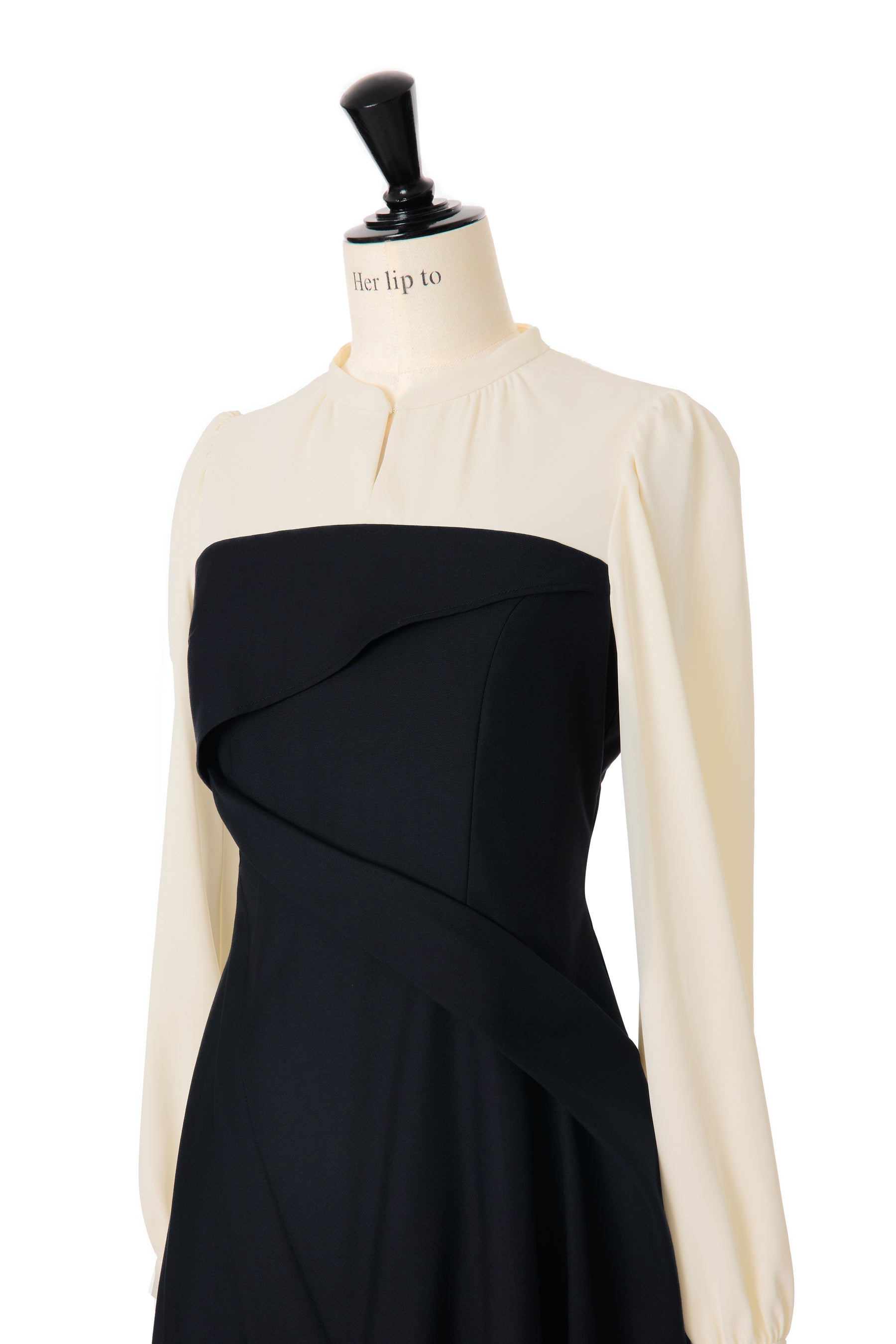 【新色】Bicolor Draped Dress