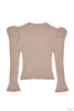 【新色】Volume-Sleeve Glitter Knit Top