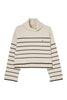 Striped Turtleneck Knit Pullover