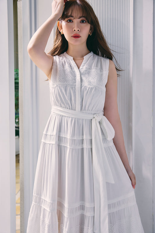 Scala lace-trimmed dress