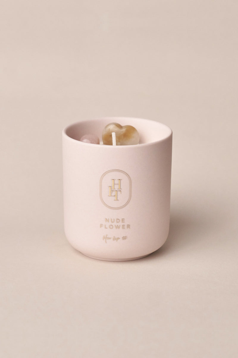 SELF LOVE CRYSTAL CANDLE - NUDE FLOWER -