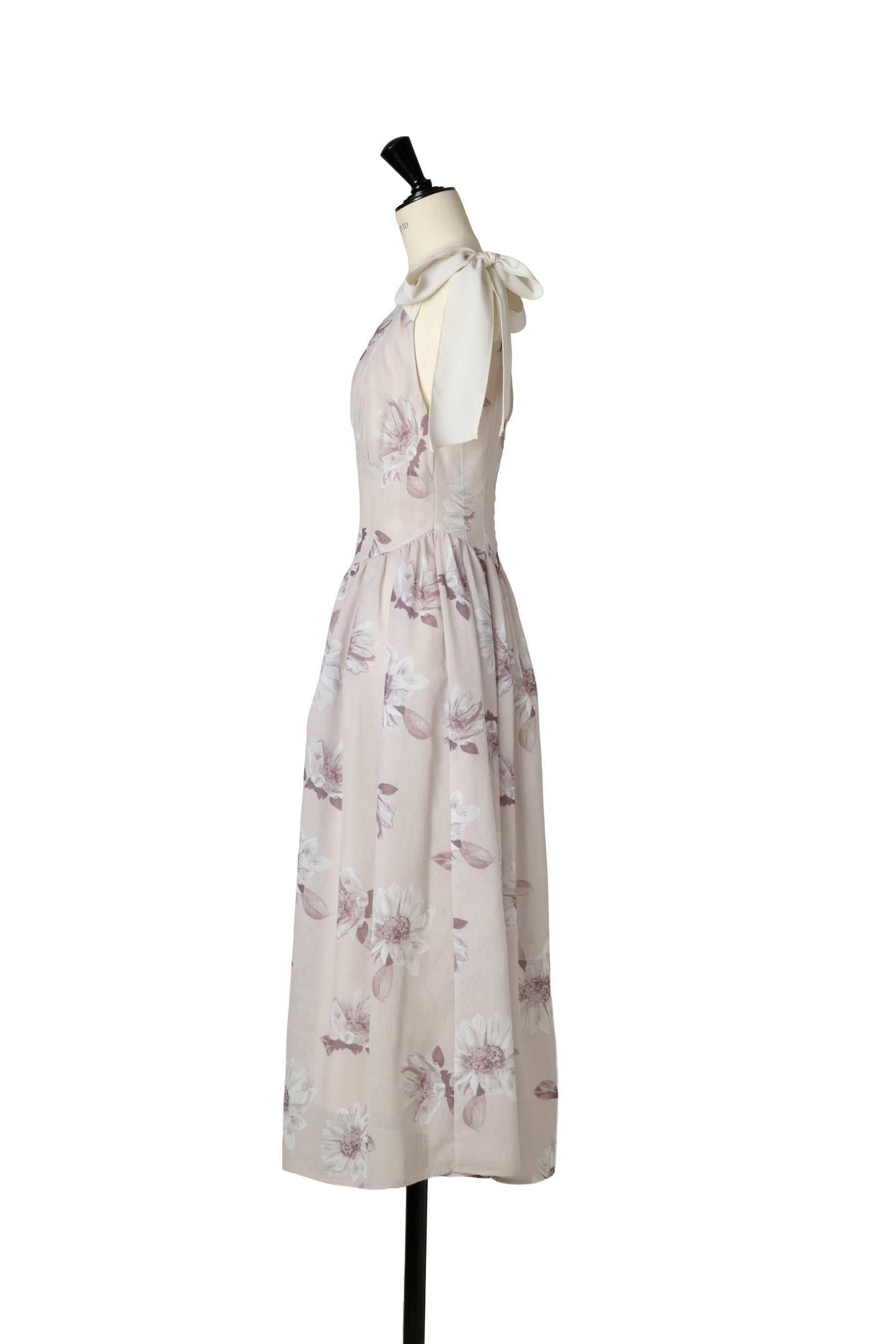 【新色】Sunflower-Printed Midi Dress