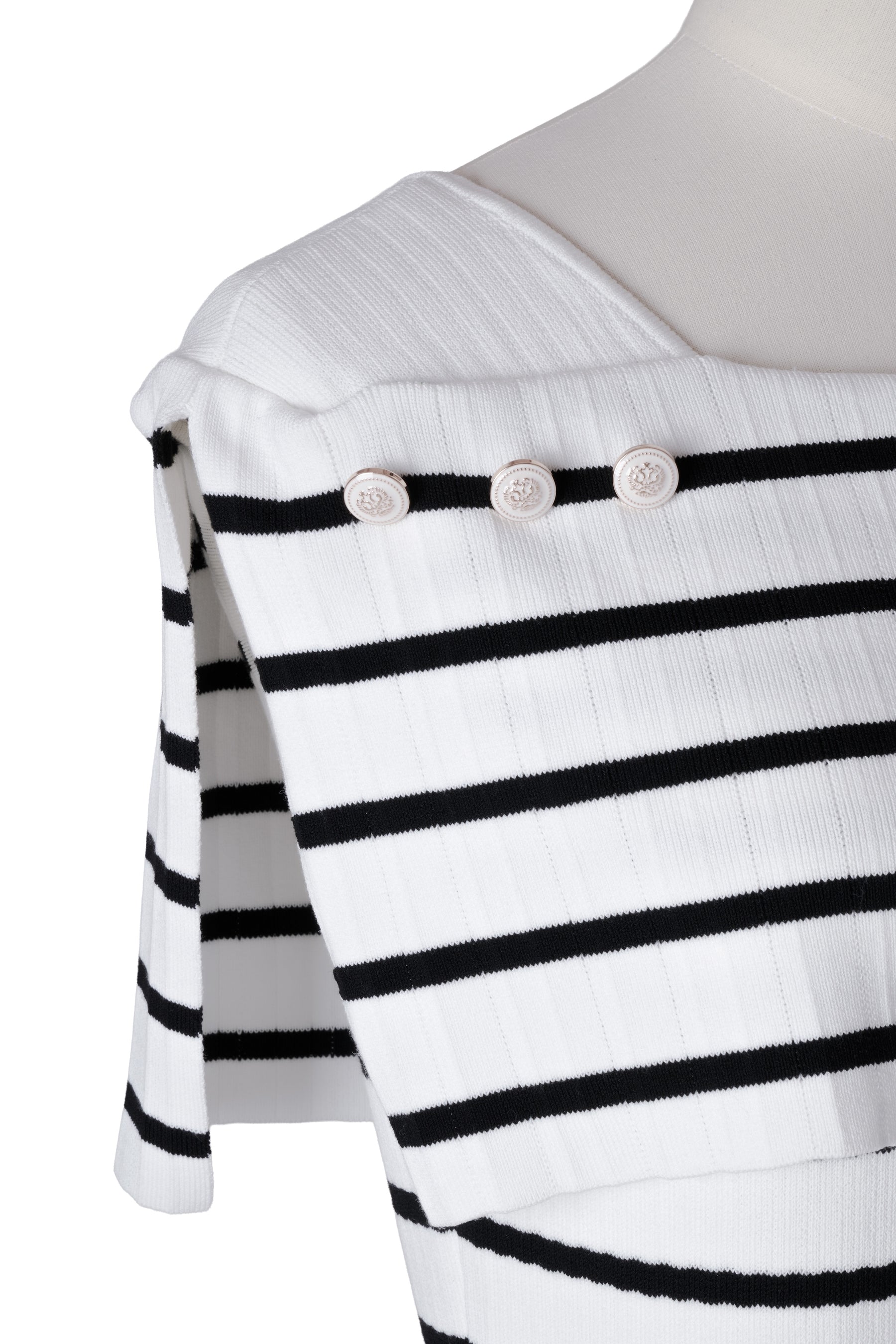 Square Collar Striped Dress