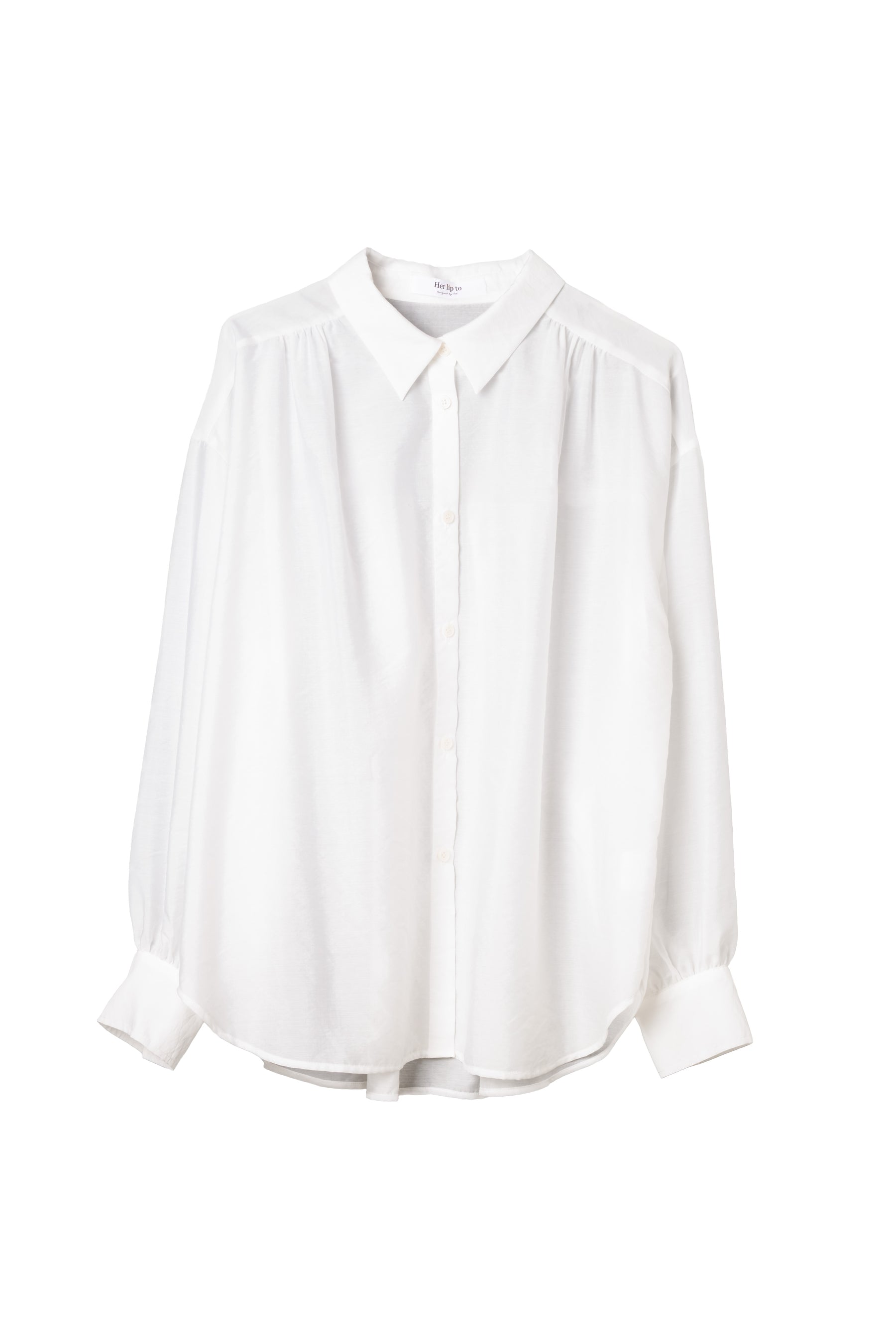 Volume Sleeve Sheer Shirt
