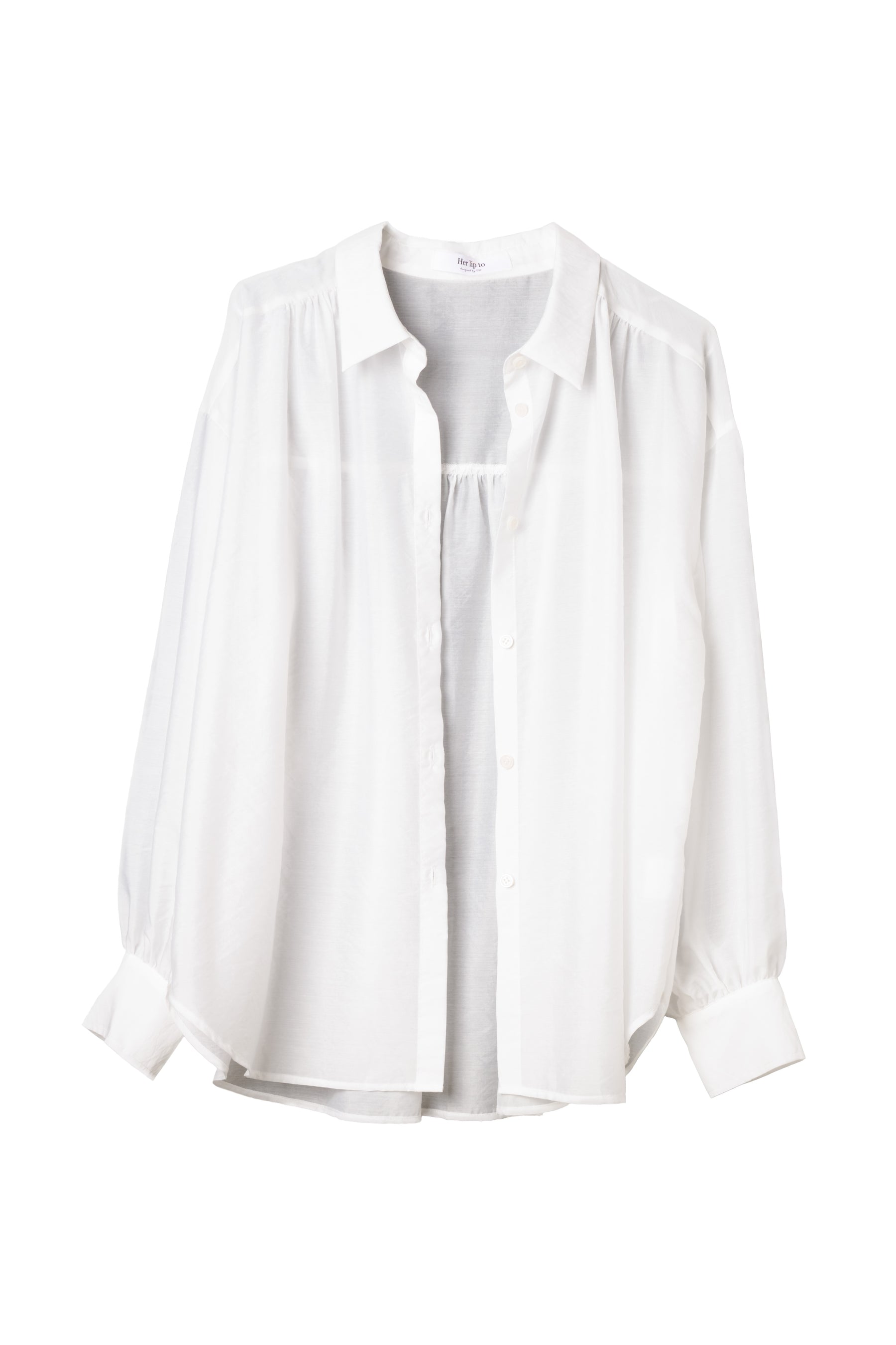 Volume Sleeve Sheer Shirt