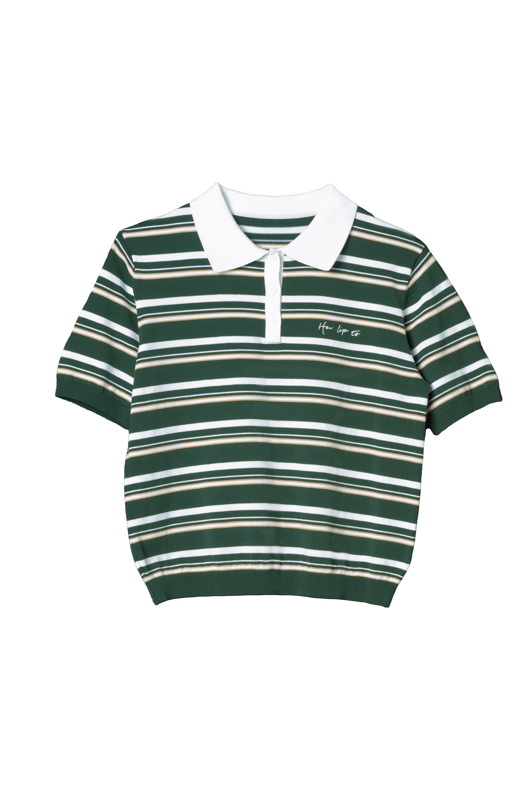 Multi Border Polo Top