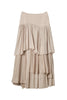 Sheer Pleated Tiered Skirt
