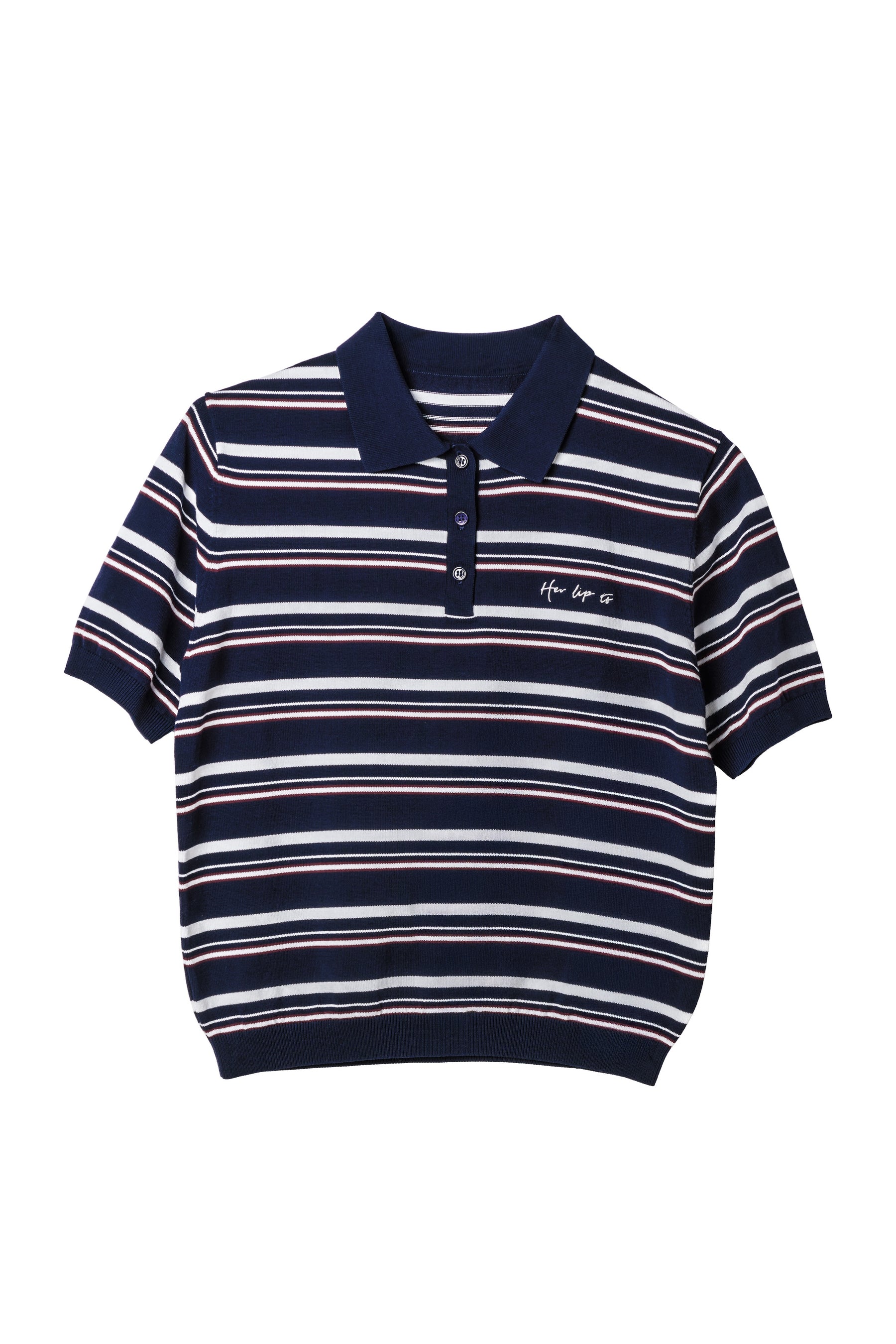 Multi Border Polo Top