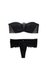 【black】【Thong】Strapless Bra Set