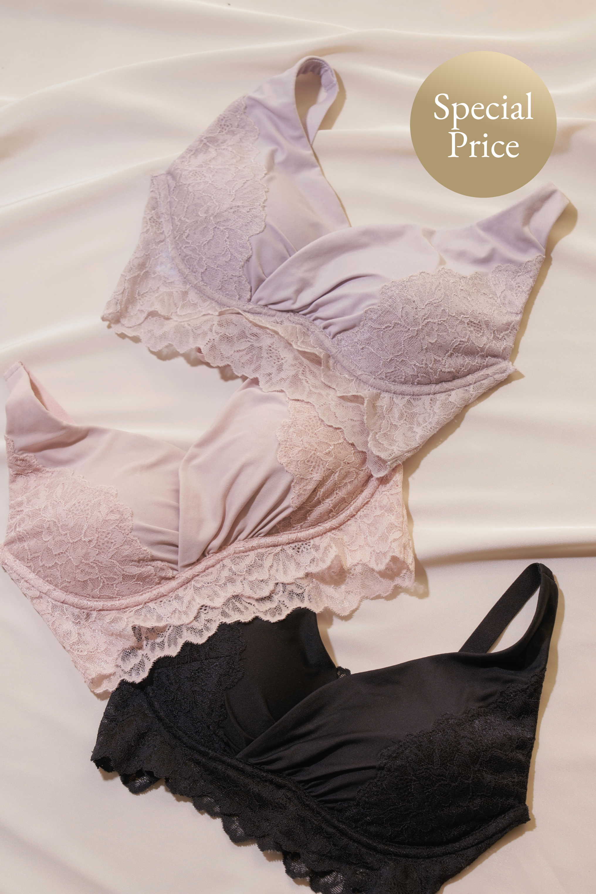 Herlipto ❤︎ Day To Night Set ❤︎ Everyday Essential Night Bra 3 Set
